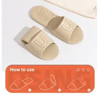 EVA Soft Foldable Slippers for Women Portable Travel Indoor Bathroom Massage Sandals Unisex Quick Dry Non Slip Flat Home Slides - Image 6