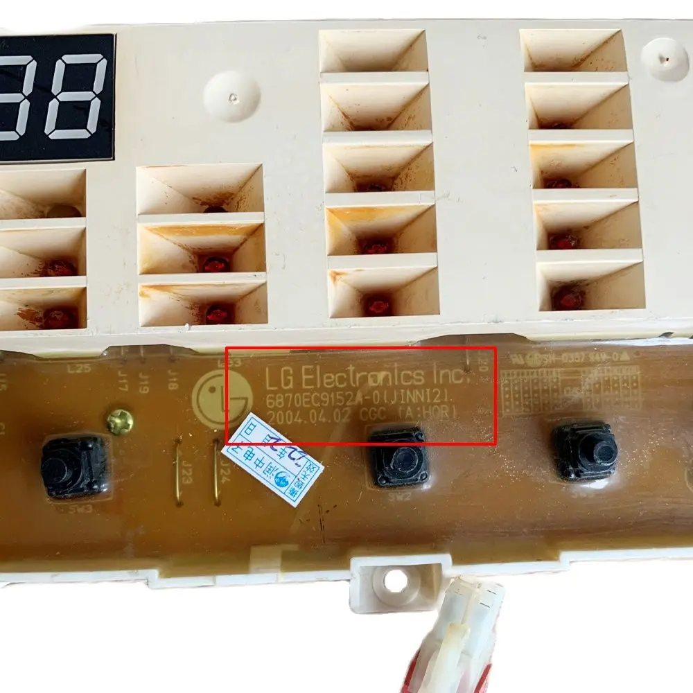 Original สำหรับเครื่องซักผ้าแอลจี6870EC9152A-0จอแสดงผลแผงทำงานดี