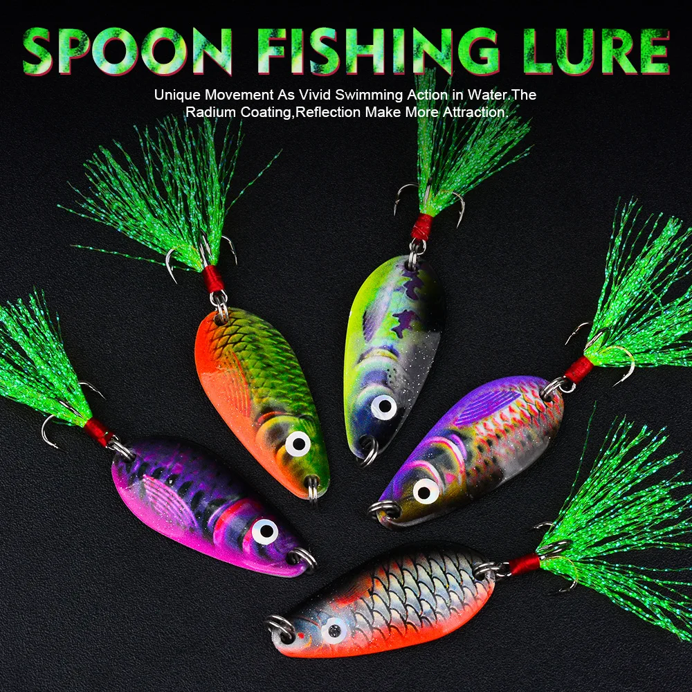 4.5CM 11G Long Cast VIB Metal Spoon Lure – 3D Eyes Hard Fishing Bait Wobbler Full Water Column Hard Bait For Bass Pike Saltwater