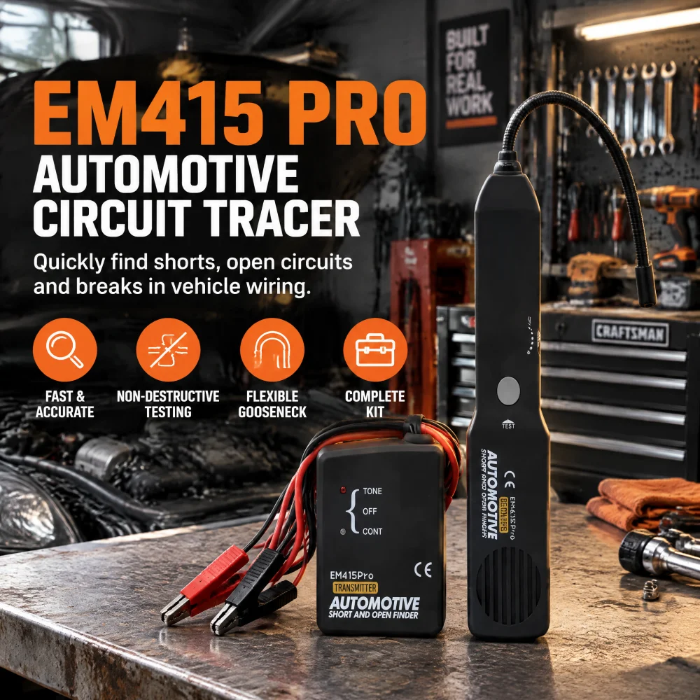 Black Friday EM415PRO Automotive Short Cable Tracker & Open Wire Finder Universal EM415 PRO 6-42V DC Find Car Short Circuit Wire