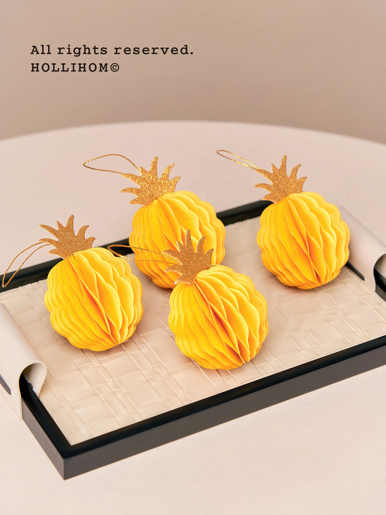 

Золотисто-желтая декоративная подвесная елочная игрушка в китайском стиле, новогоднее украшение, цветочный подвесной декор в стиле Южных морей