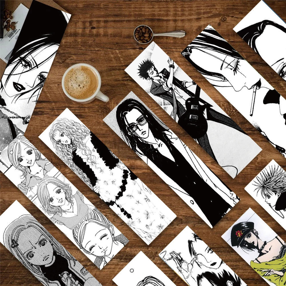 30PCS Cartoon Manga Bookmark Cards Reading Laptop Luggage Waterproof Graduation Student Graffiti Stationery Page Bookmarks