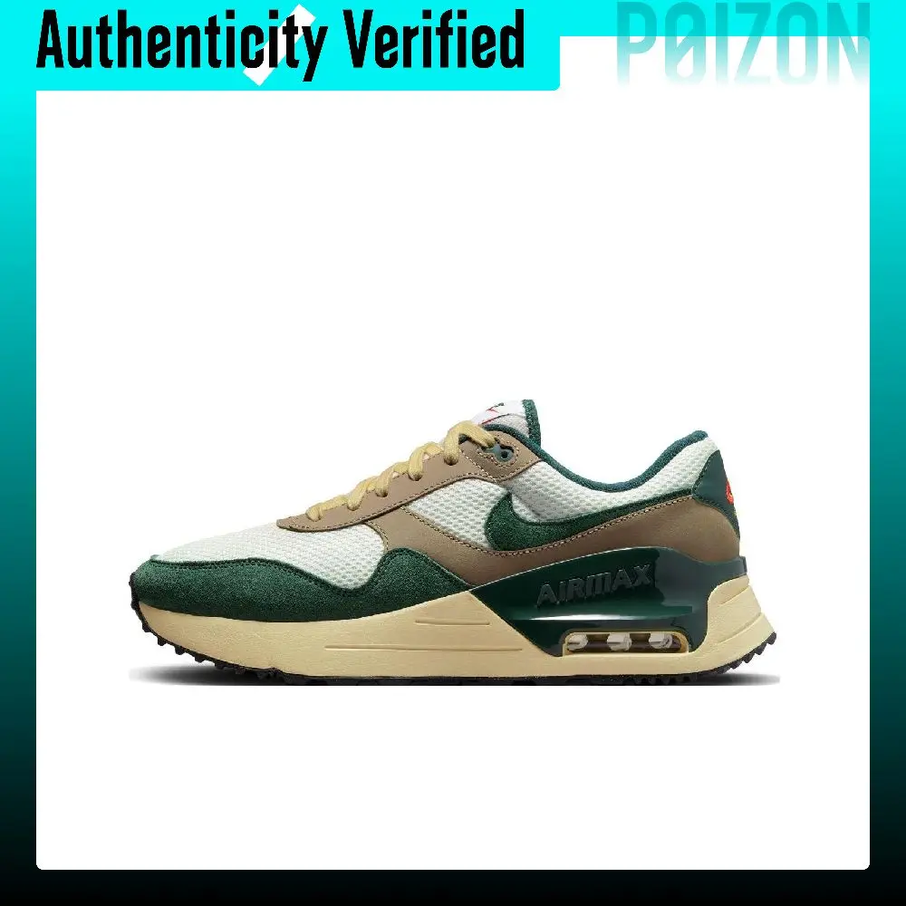 Nike Air Max SYSTM Casual Shoes Unisex Low-top Beige Green FD0316-133