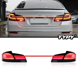 TYPY Car Lights For BMW 5 Series F10 Taillights 2011-2017 Through Rear Lamp Dynamic Information Turn Signals Auto Accessories