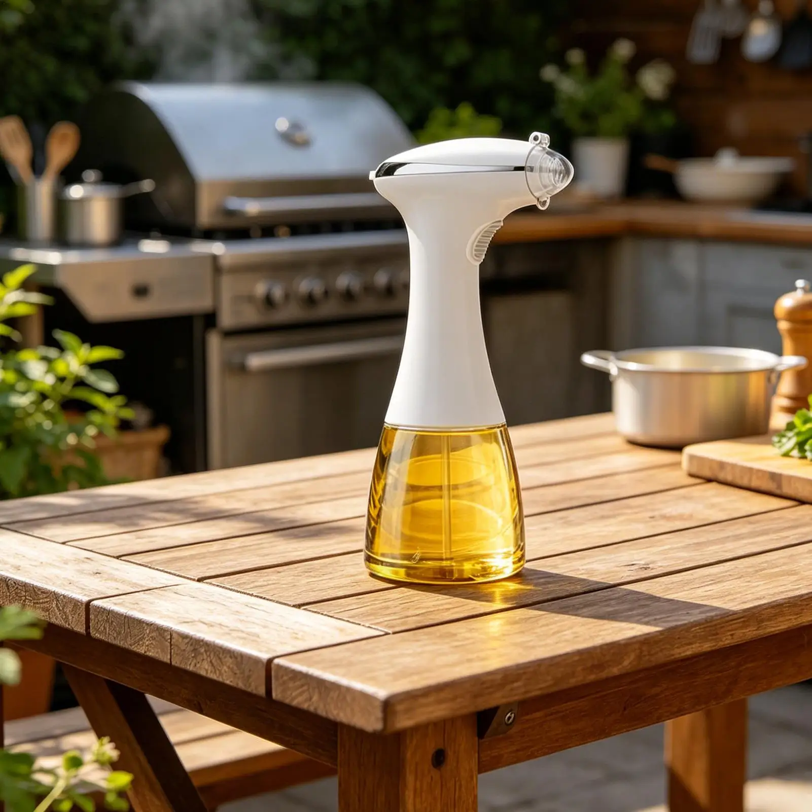 Electric Oil Sprayer Dispenser Refillable Rechargeable Kitchen Gadgets Automatic Cooking Oil Spray Bottle For Baking Meal Prep
