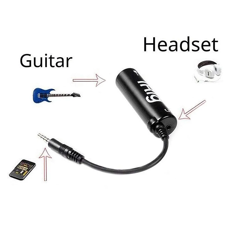 6PCS IRIG Guitar Link O Interface Cable Rig Adapter Converter System for Phone / for IPad New Wholesale Sale