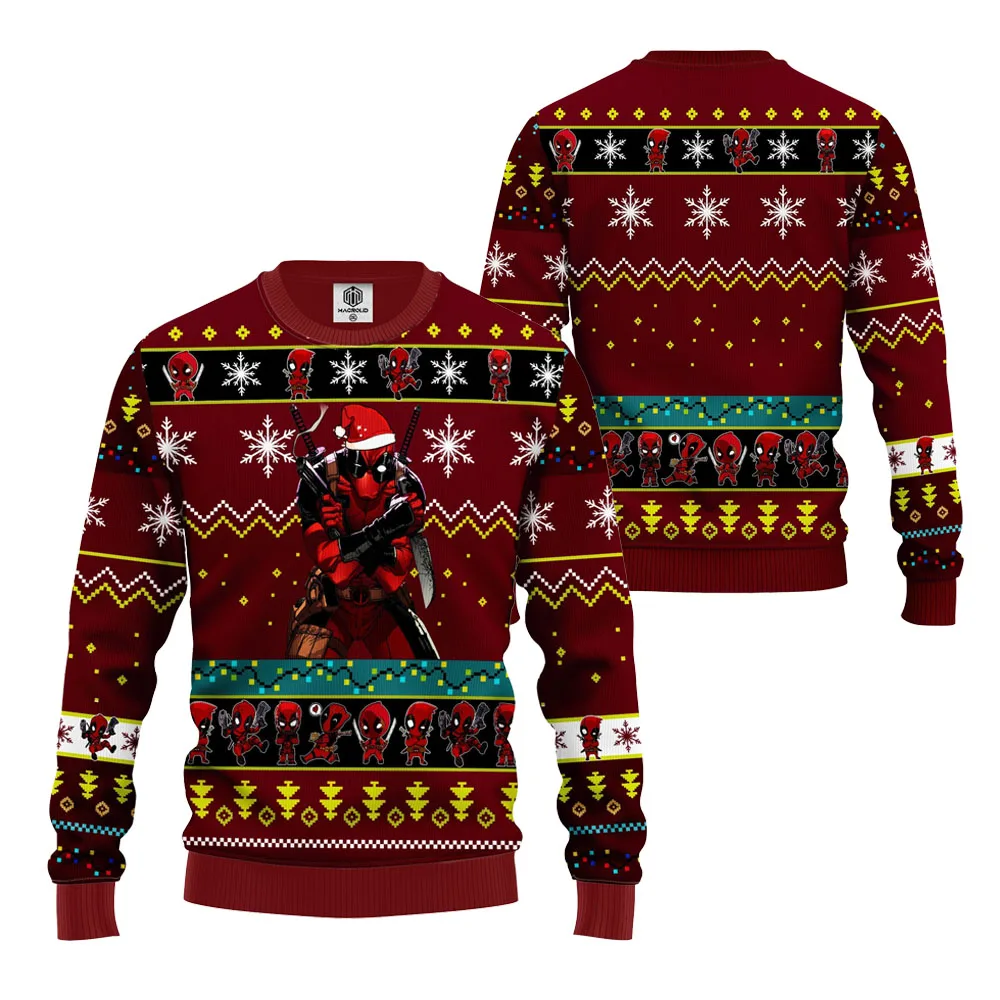 

Deadpool Marvel Anti Hero New Variant X Mens Avengers Christmas Ugly Sweater Christmas Gift Christmas Hat Personality Trend