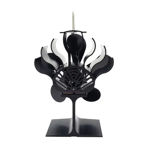 5-bladig värmedriven kaminfläkt för vedeldad spis Tyst miljövänlig värmefläkt Verktyg Effektiv värmefördelning 10 best sales öppen spis med fläkt - №7