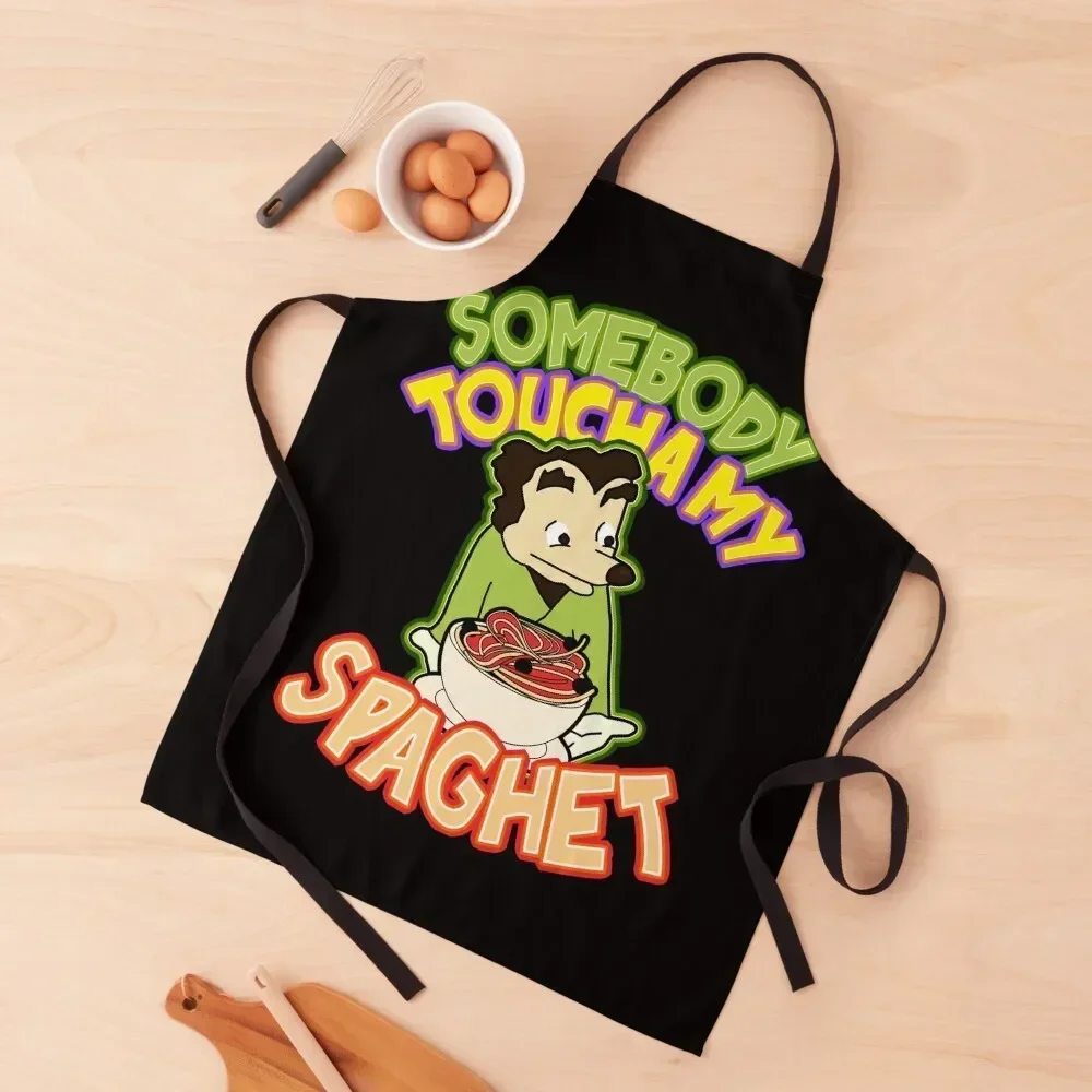 

Somebody Touched My Spaghet Apron nail tech supplies beauty master Kitchen Front Useful Things For Kitchen Apron