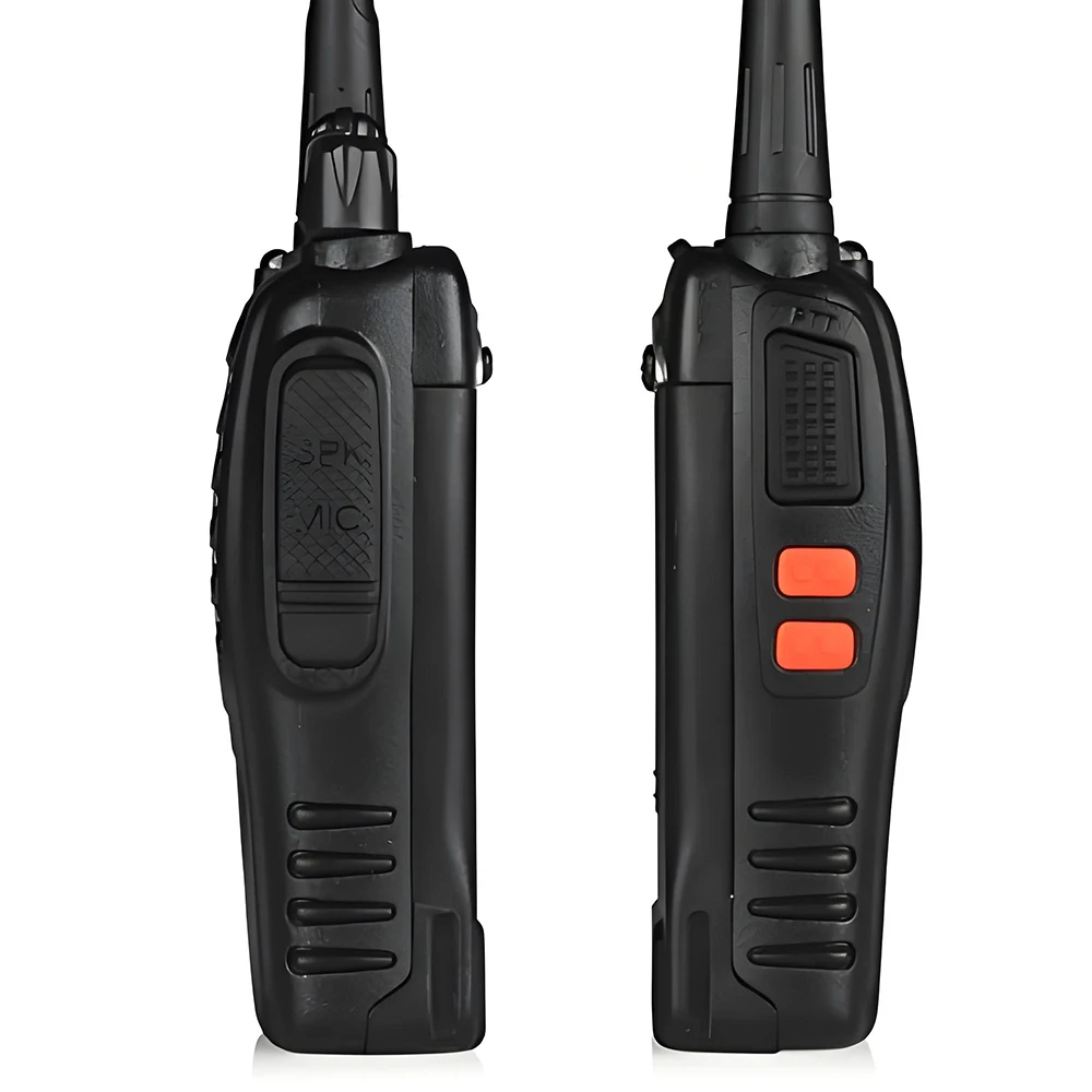 2Pcs Walkie Talkies Long Range with Earpieces 16 Channel Professional Radio Handheld Two Way Radios with Li-ion Battery