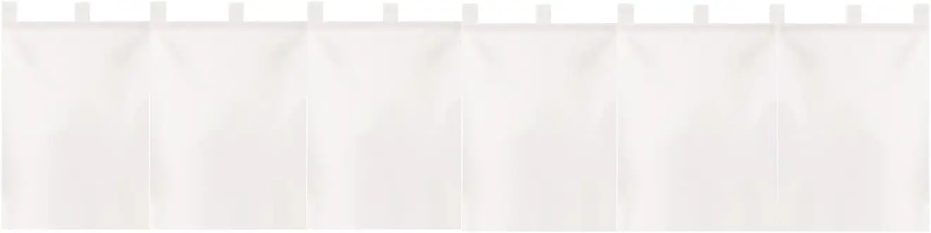 Pure White Japanese Noren Curtain, Solid Zen Tone Hanging Short Curtain for Tea Room Pottery Studio or Kitchen Partition