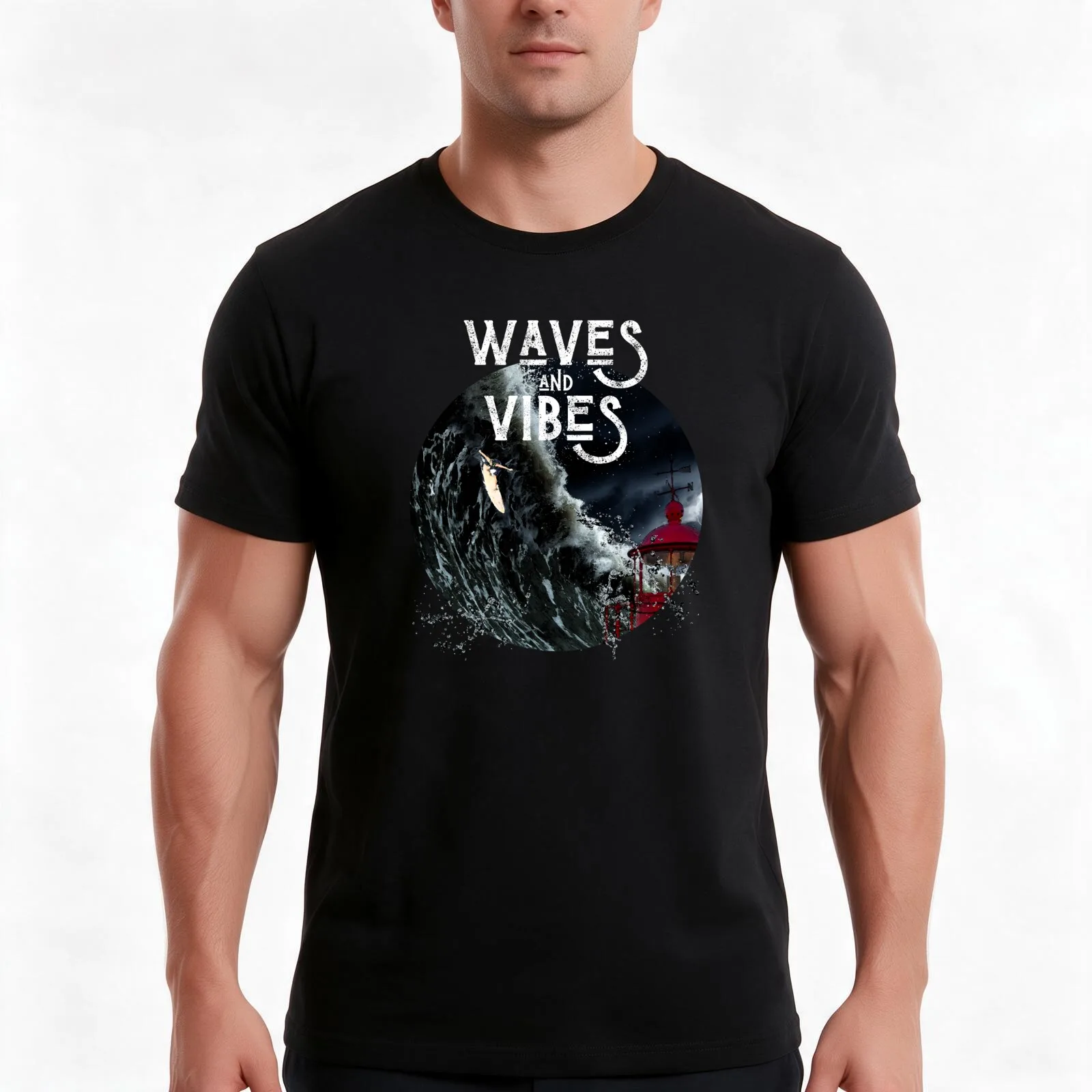 Nazaré Art Motif. Surfing is my Favorite Passion T-Shirt, Summer Casual Cotton Tee, Oversized Streetwear Tops, Unisex Men Women