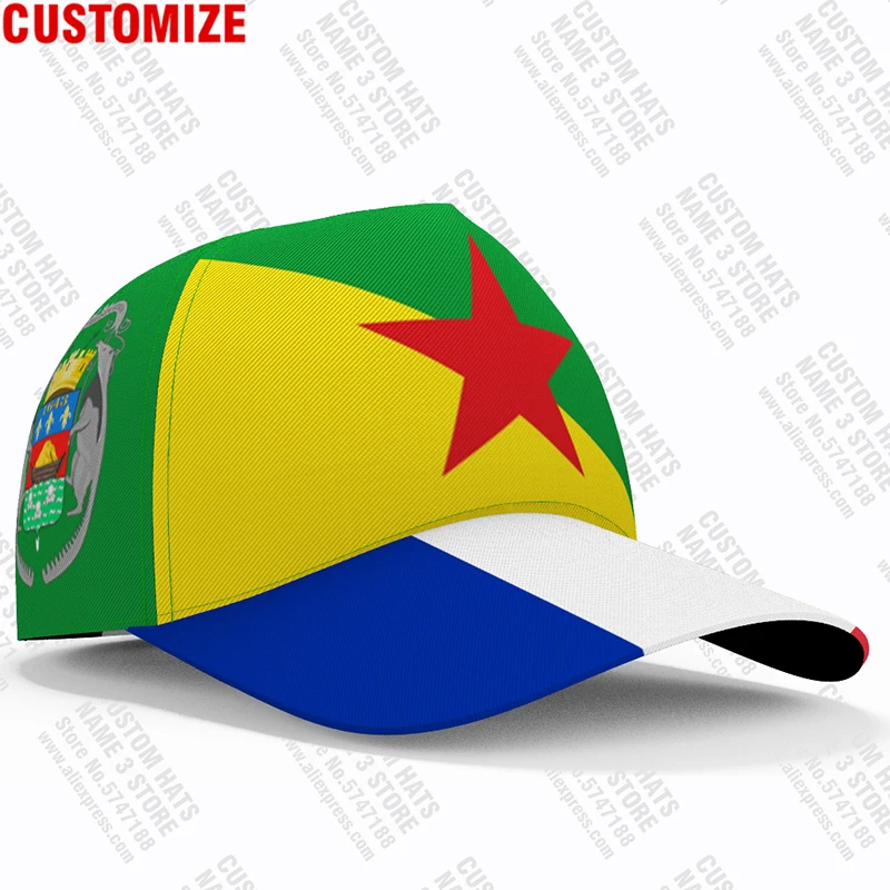 Guiana French Baseball Cap Custom Made Name Number Team Logo Gf Hats Guf Country Travel Guyana Nation Guyane Flag Photo Headgear