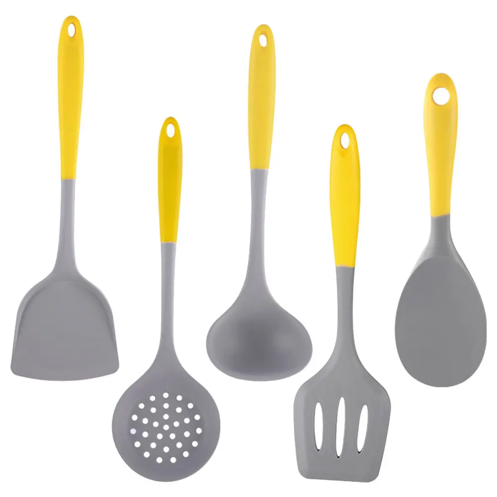 

1 set 1 Set Silicone Kitchen Utensils Set Heat-Resistant Non-Stick Cooking Tools For Soup Rice Stir-Fry Dishwasher Safe