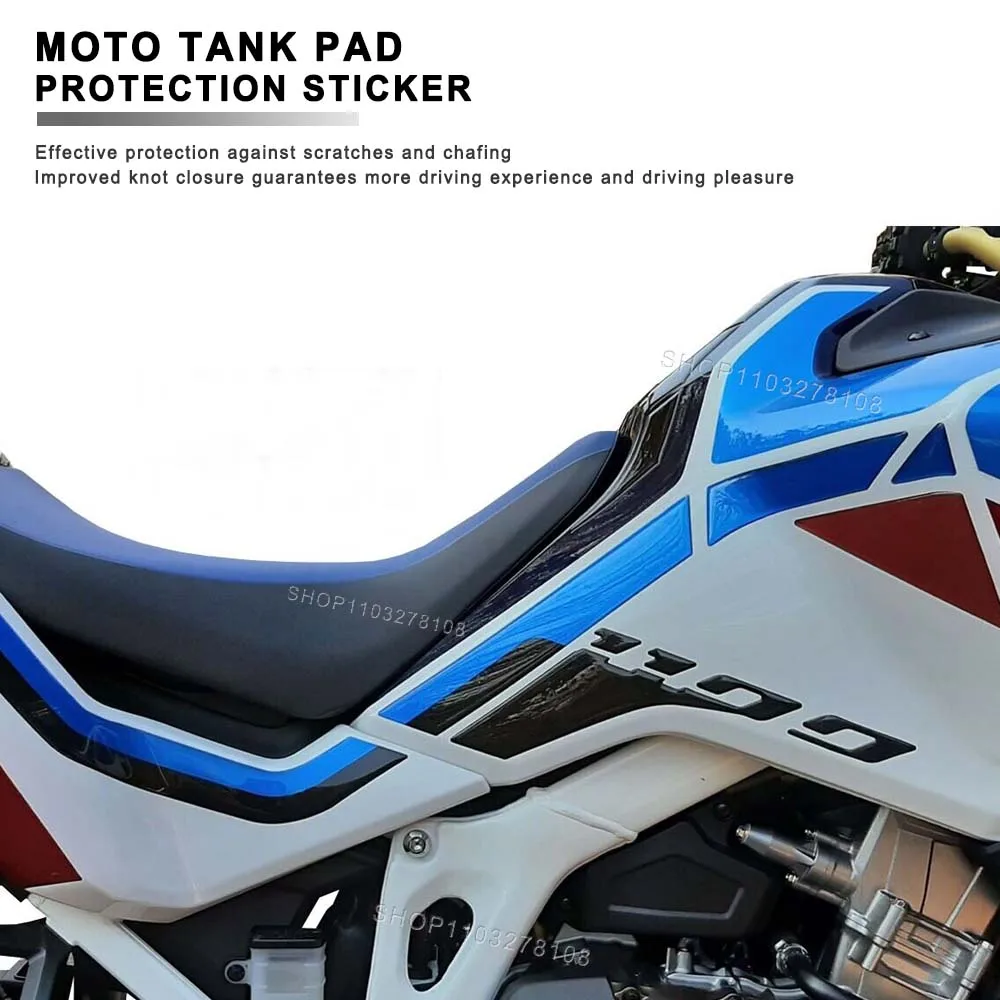 New HONDA Motorcycle Side Fuel Tank Sticker Non-slip 3D Epoxy Resin Protection Decal For HONDA 1100L AFRICA TWIN ADV SPORT 2021