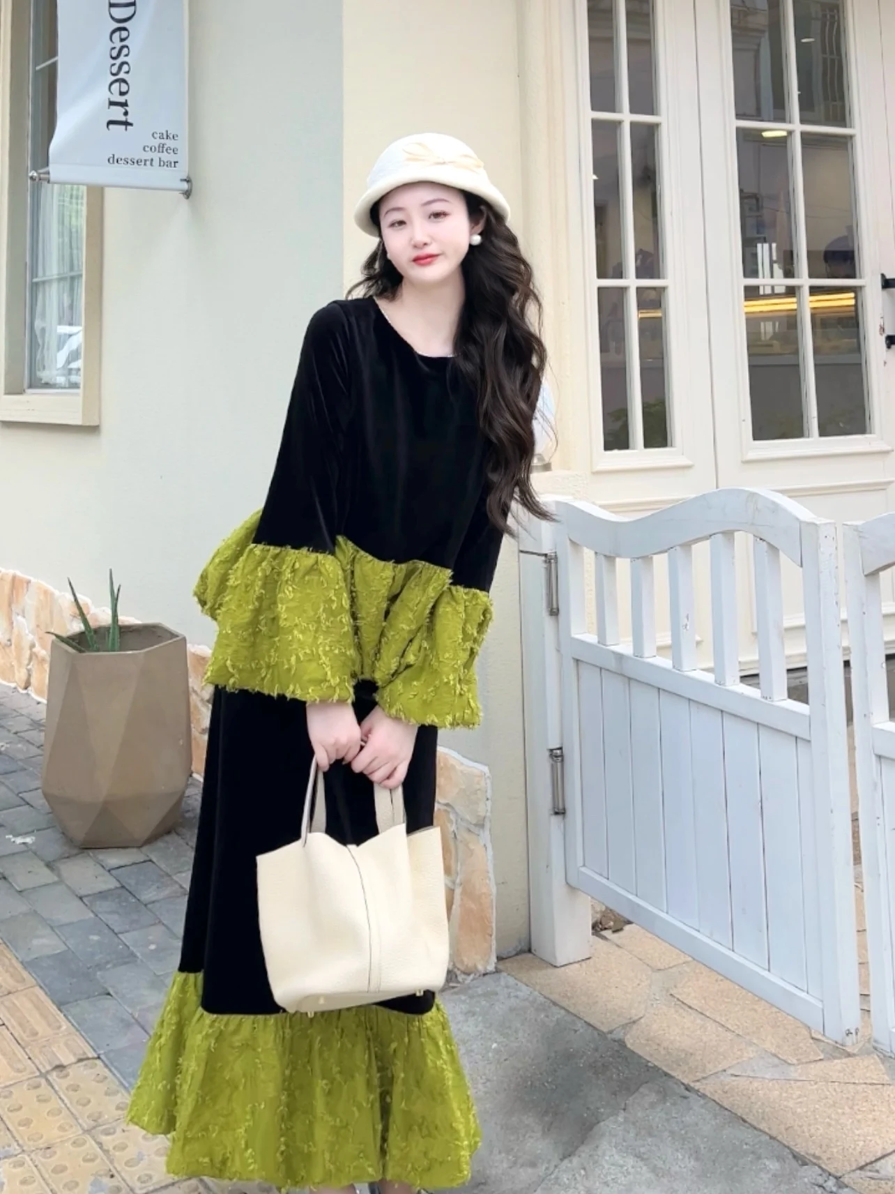 

Костюм женский Eugenie Retro Bla een Color Blo из вельвета, осенне-зимний, с брюками с высокой талией и длинным рукавом, топ с круглым вырезом