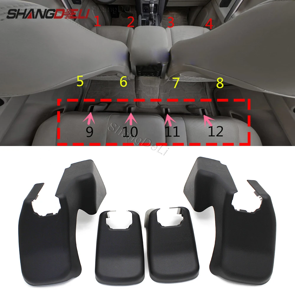

4Pcs Color for 7-Seat Model Front Seat Rear Foot Trim Cover Rear Base Screw Cover for Toyota land Cruiser Prado 150 2010-2020