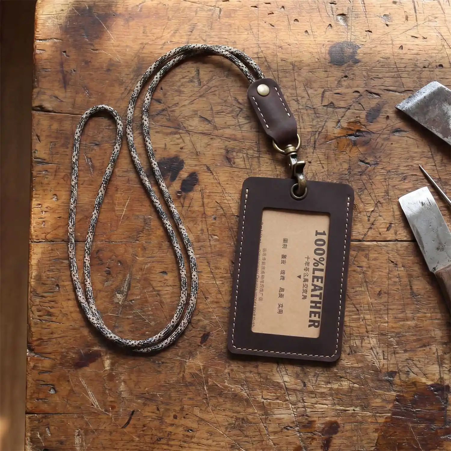 leather-business-card-holder-simple-style-top-layer-cowhide-retro-design-for-bus-card-and-work-id-card-men's-high-end-feel