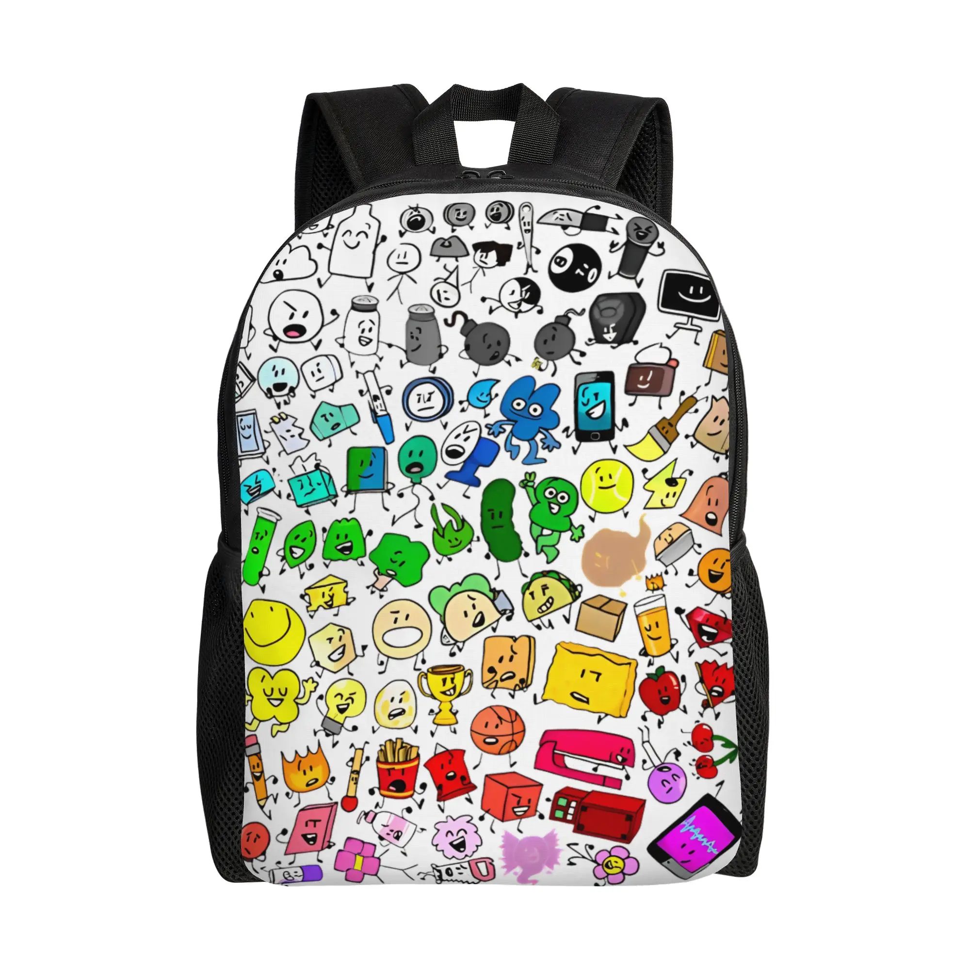 

Подростковый рюкзак BFDI Inanimate Insanity для спорта, школы, походов, путешествий, городской рюкзак Battle for Dream Island, сумка через плечо для ноутбука