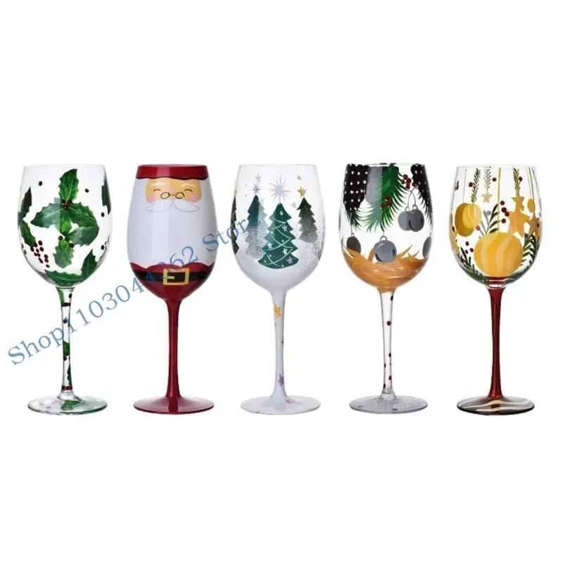 

Unique Christmas Themed Wine Goblet for Holiday Dining and Parties Beverage Drinking Cup Decorative Champagne Flute