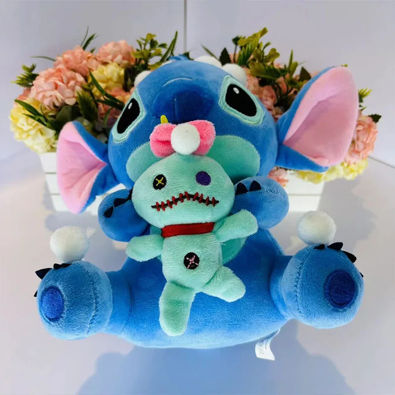 22CM Disney interestelar bebé Stitch abrazo pequeño juguete de peluche dorado muñeca de tela para niños regalo de cumpleaños para amigos