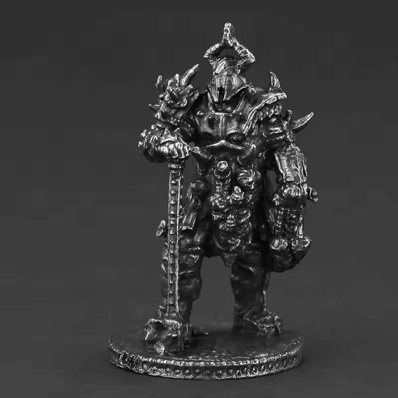 Metal Mythological Gladiator Ancient Soldier Figurine Miniature Model Tabletop Game Piece Desktop Ornament Crafts Gift for Boys