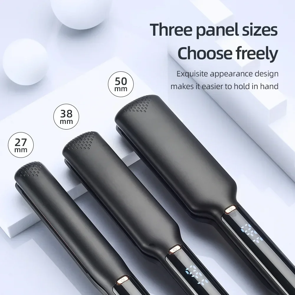 High quality   Hair Straightener Roll and Straighten Dual-purpose Straightener Shaping LCD Digital Display Professional Straight