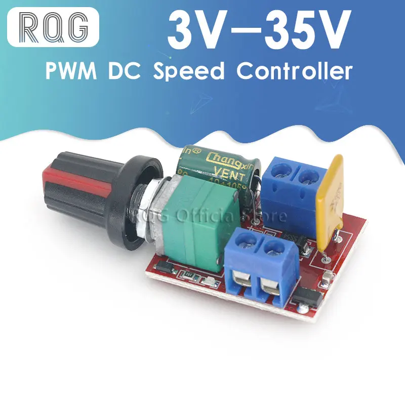 Heißer Verkauf Mini 5A PWM Max 90W DC Motor Speed Controller Modul 3V-35V Speed Control schalter LED Dimmer