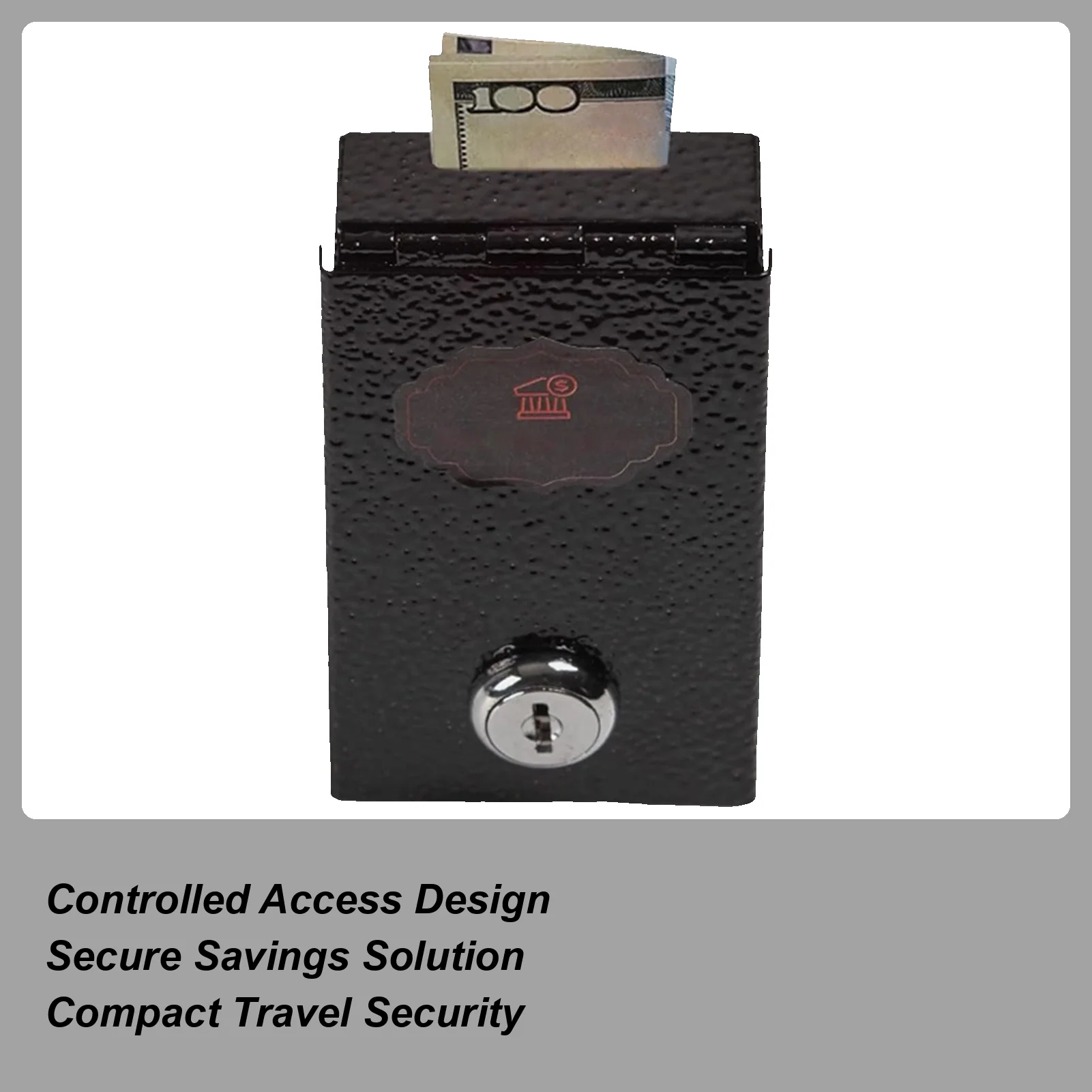 ロック付きキャッシュボックス ポータブルツールおもちゃ クリアラベル付き 小さな貯金箱 子供用 男の子 女の子 旅行 自宅 屋内 クリスマス 誕生日