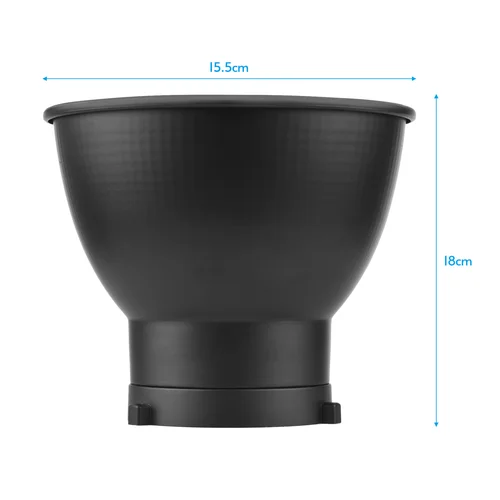 Imagen 2 del producto Reflector estándar de 7 pulgadas, difusor de lámpara, plato de sombra para montaje Bowens, Flash estroboscópico de estudio, luz de vídeo, accesorio de fotografía