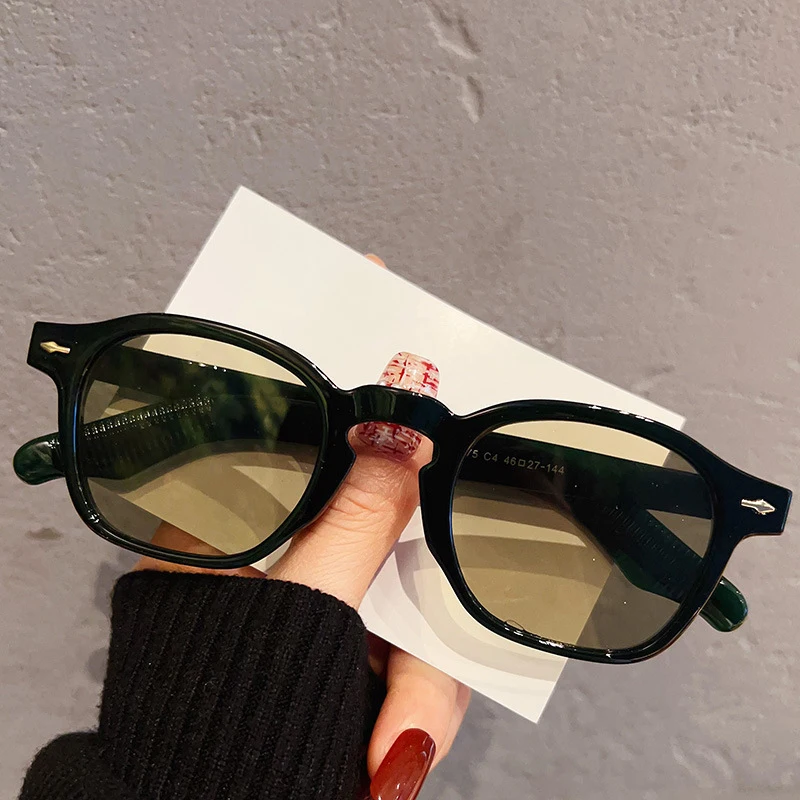 SO&EI ريترو مربع المسامير الرجال فاسق التدرج النظارات الشمسية ظلال UV400 #3