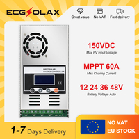 ECGSOLAX 60A MPPT Solar Charging Controller Max PV 150VDC Solar Charge Controller 12V 24V 36V 48V Solar Battery Charge Regulator