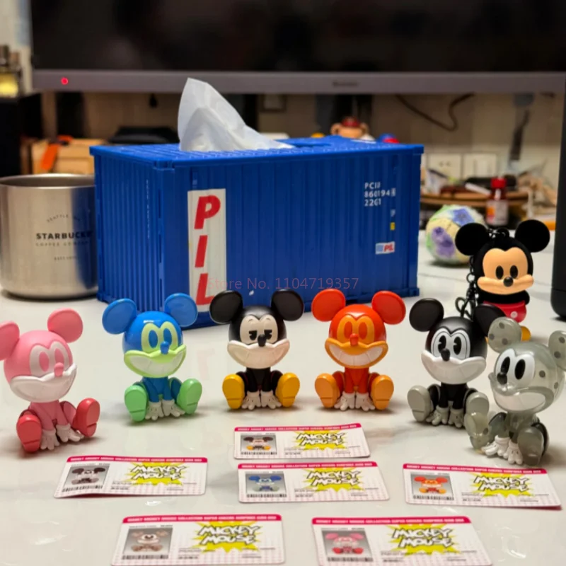 Originele Disney Mickey Mini Figuren Blind Box Lachende Attractie Serie Trendy Anime Leuk Speelgoed Perifere Ornament Verjaardagscadeaus