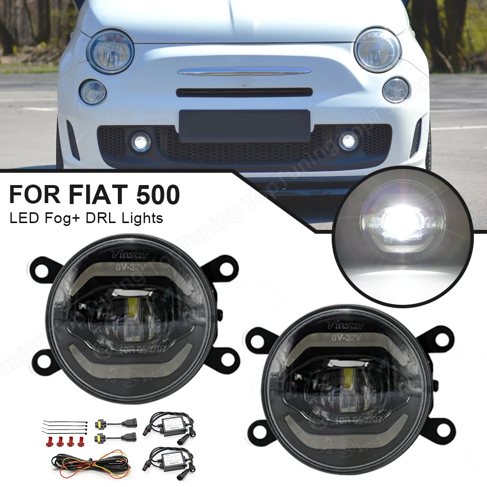 

2x LED Fog Lamp Assembly Daytime Running Lights For Fiat Ducato For Fiat 500 500L Panda Punto Doblo Tipo Punto EVO