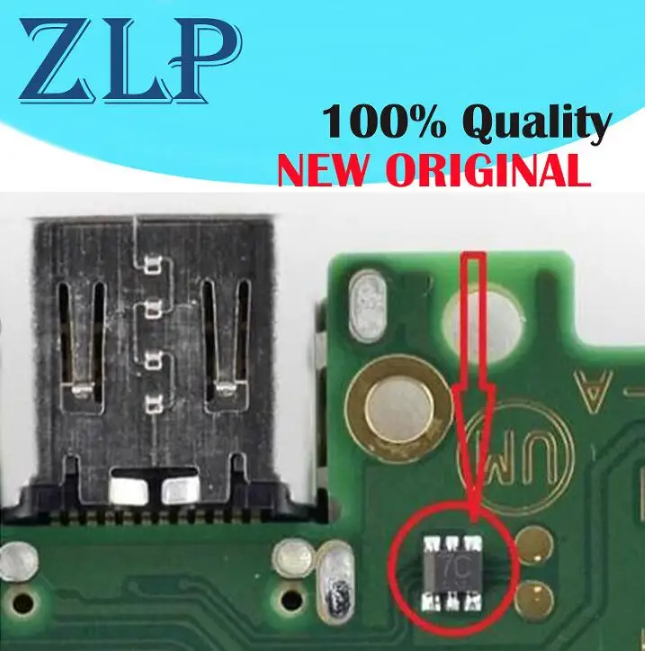 for N-intendo Switch Small Diode IC Component 7C (Which near USB C Charger Port Connector) Motherboard Repair Part