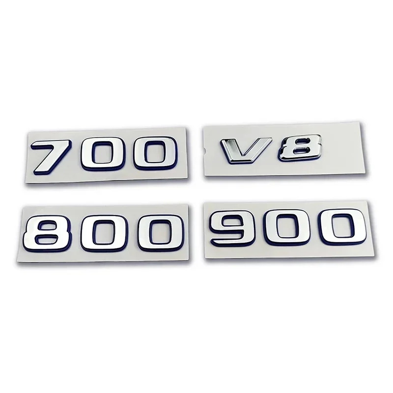 

ABS Auto Spatbord Embleem Side Brief Sticker Decals voor Mercedes Benz V8 700 800 900 W168 W124 W205 C180 E320 S320 CLA CLK