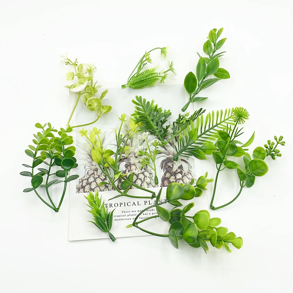 10 Teile/los Kunststoff Wasser Gras Künstliche Blumen Für Wohnkultur Wand Hängen Tisch DIY Kranz Geschenk Scrapbooking Gefälschte Pflanzen – Detail 15