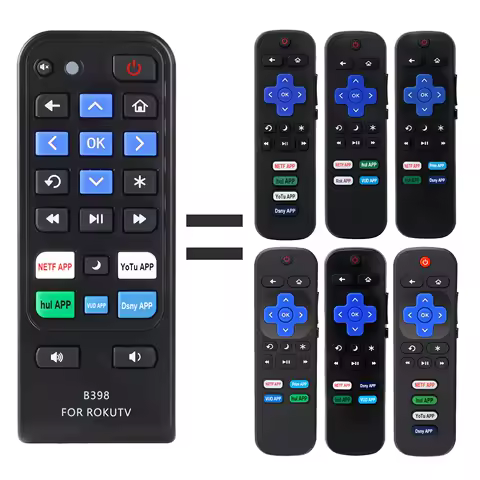 Replacement Remote Control for Roku TV TCL Hisense Onn Insignia Sharp Philips JVC RCA Hitachi Sanyo Controller