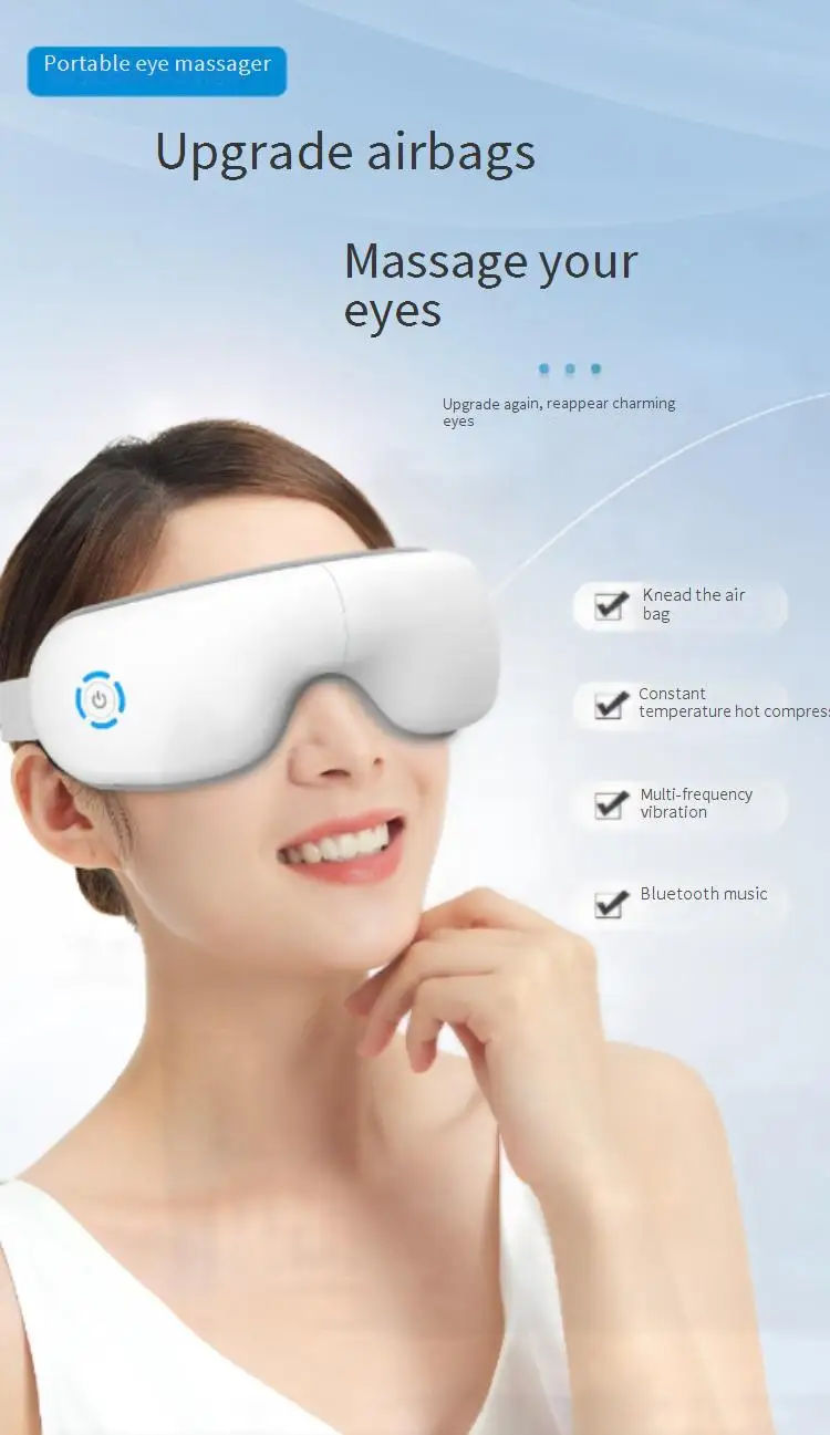 Masque de massage oculaire respirant et portable, conception chauffante pour soulager la fatigue oculaire et la relaxation du sommeil
