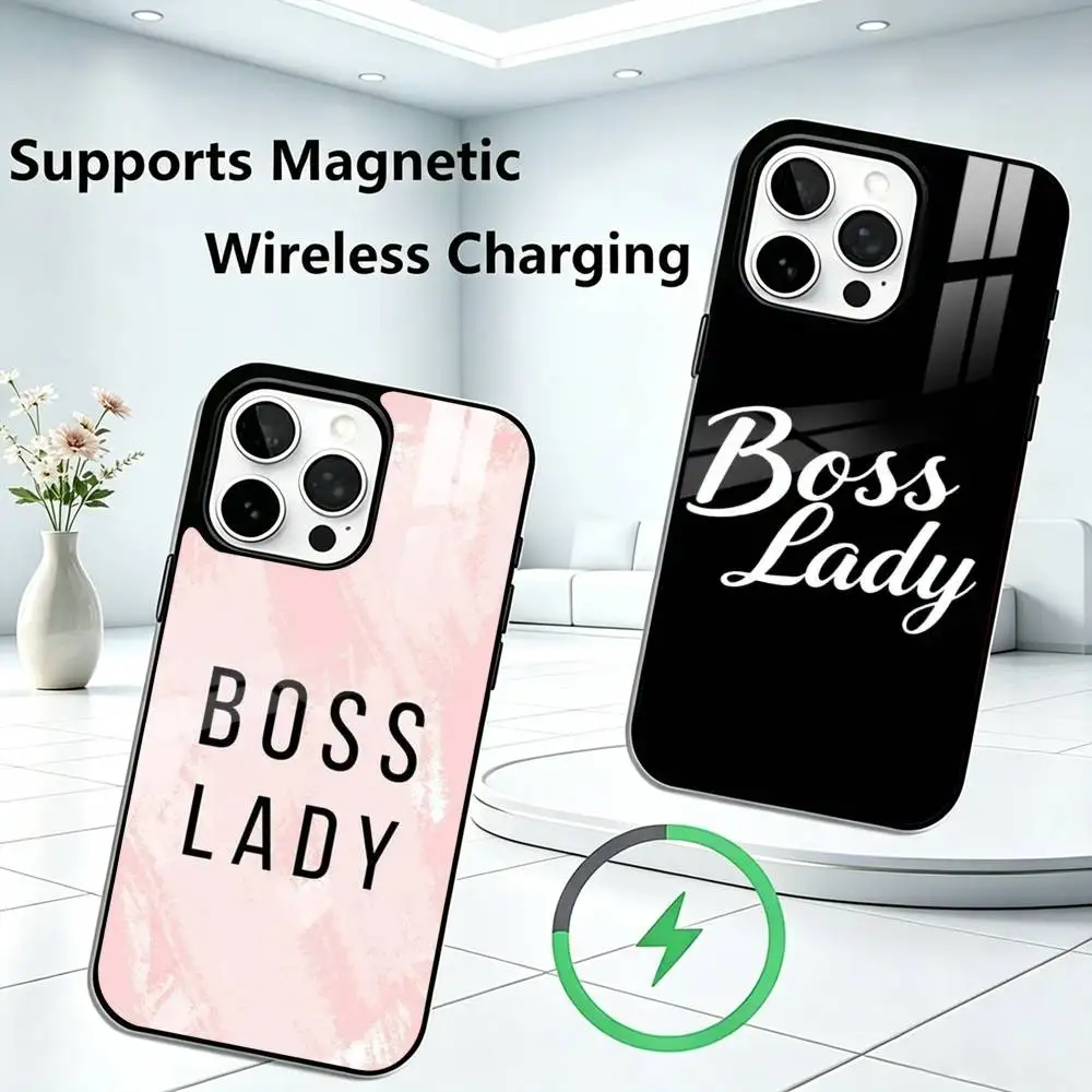 B-Boss Lady Theodora Phone Case For iPhone17,16,15,14,13,12,11 Plus,Pro Supports Magnetic Wireless Charging Gift