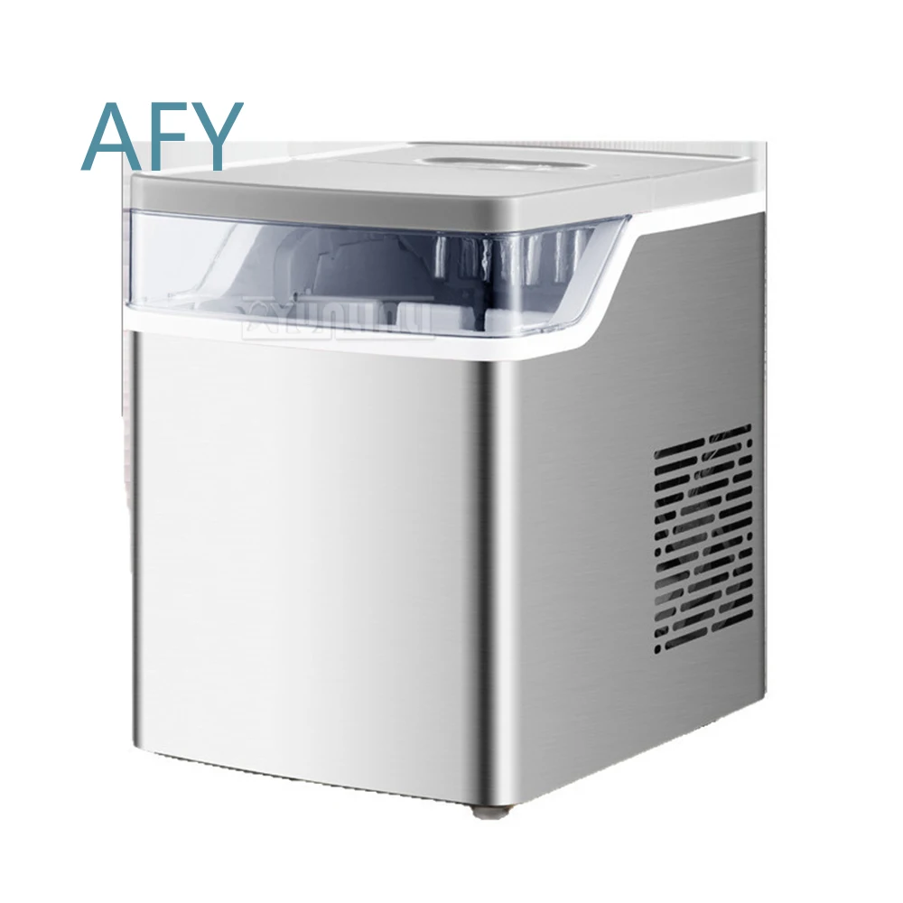 Large Diameter Portable Ice Maker Machine for Home Kitchen Office Bar Commercial Use Fast Ice Cube Maker with Stainless Steel