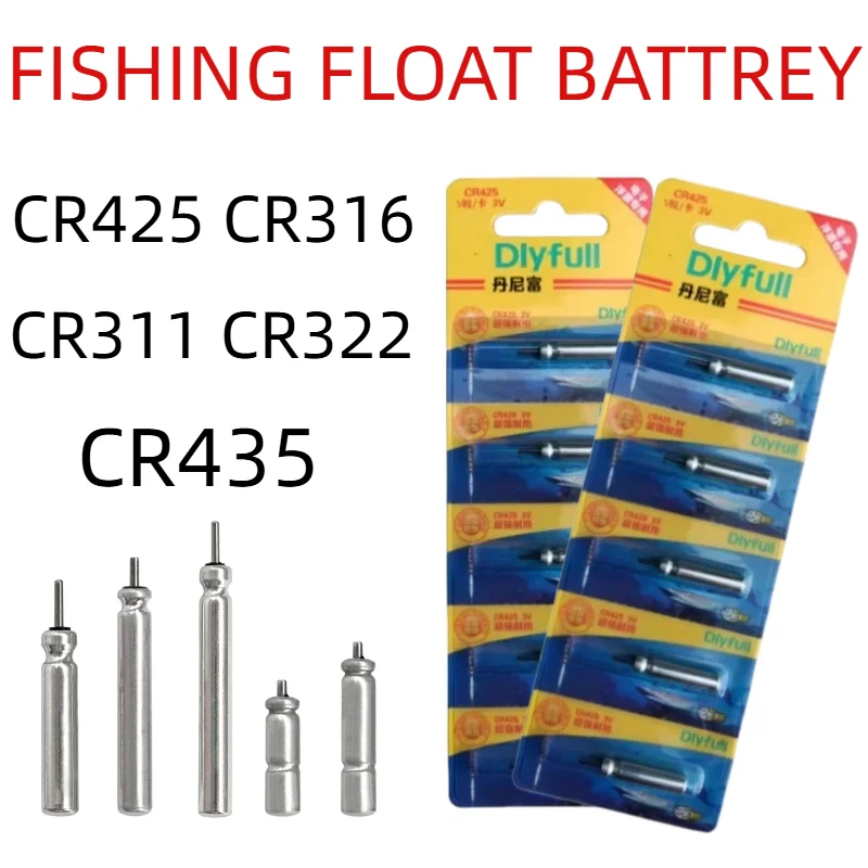 

3V Lithium Pin Batteries CR425 CR322 CR311 CR316 CR435 10PCS for Electronic Fishing Float Tackle