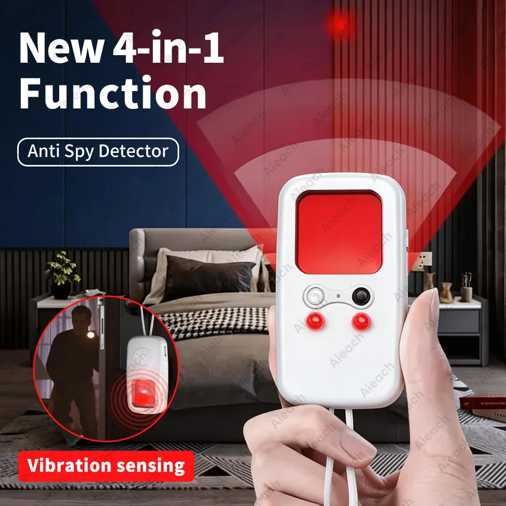 

Camera Infrared Detector Safe & Anti-Peeping Protection Detector Hotel Pinhole Lens Detect Security Alarm Anti Spy Candid