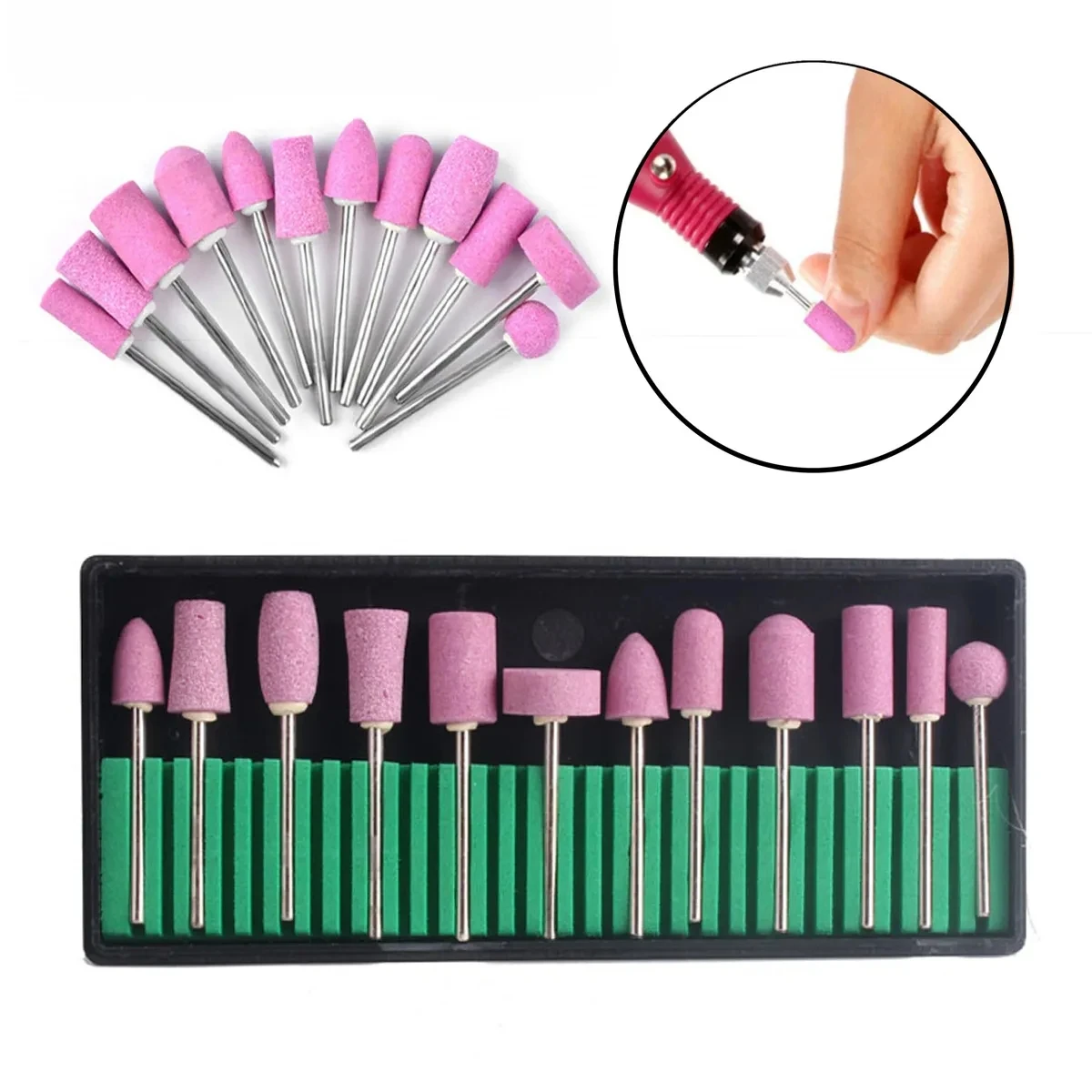 HALAIMAN 6 Color Portable Nail Polishing Machine Electric Nail Sander Nail Accessories Milling Cutter For Manicure Pedicure Tool