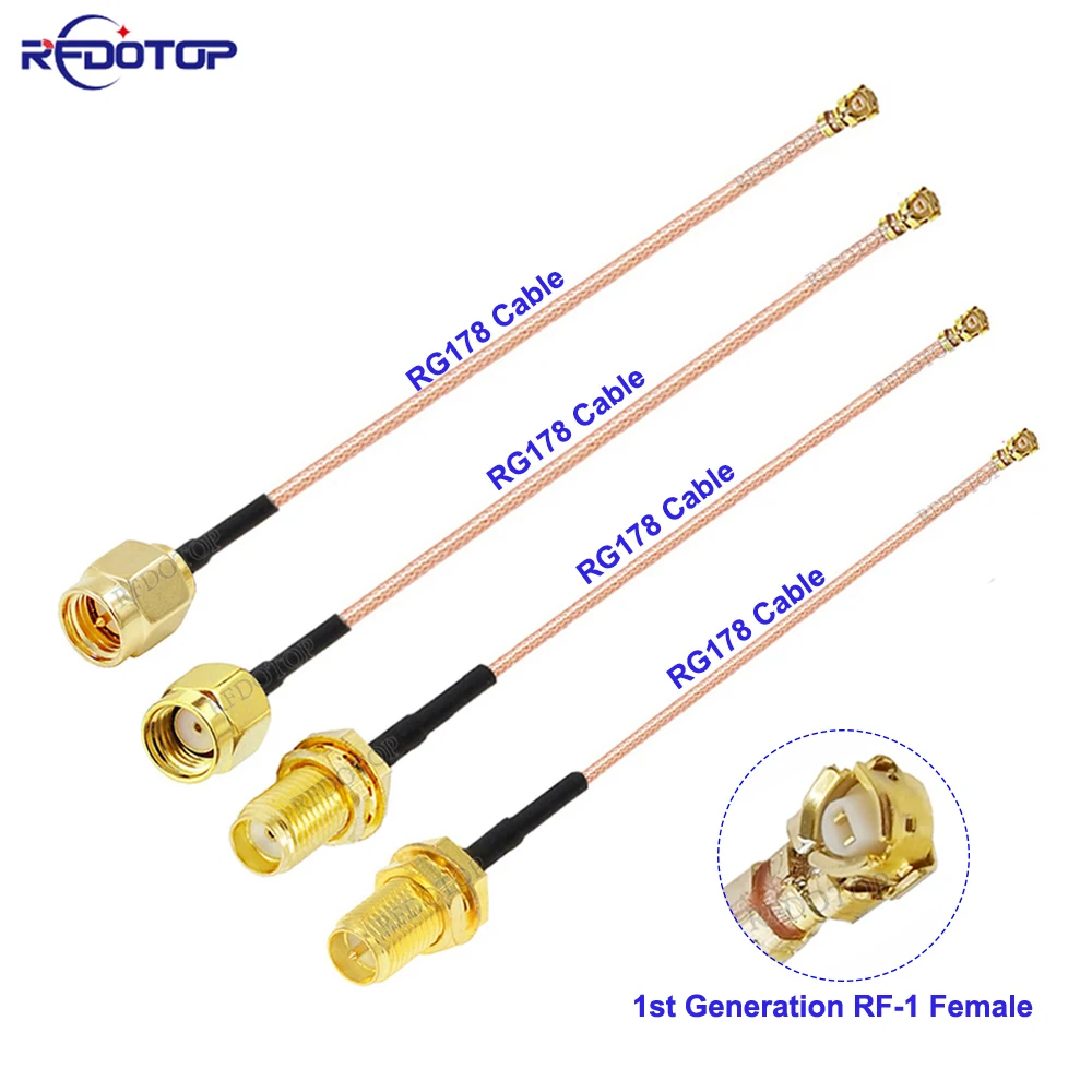 1 peça rg178 sma para cabo ipx sma macho/sma fêmea para u. fl IPX-1 RF-1 fêmea conector rf coaxial trança antena cabos de extensão