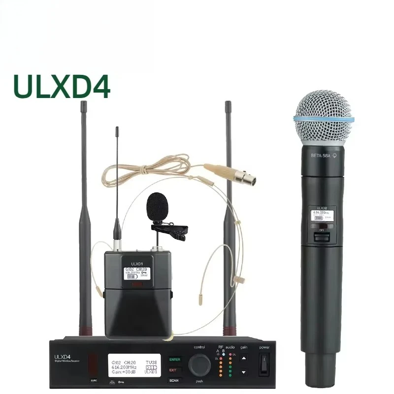 

Профессиональное аудиооборудование ULXD4 BETA58A, беспроводная UHF-система микрофонов для караоке, аксессуары
