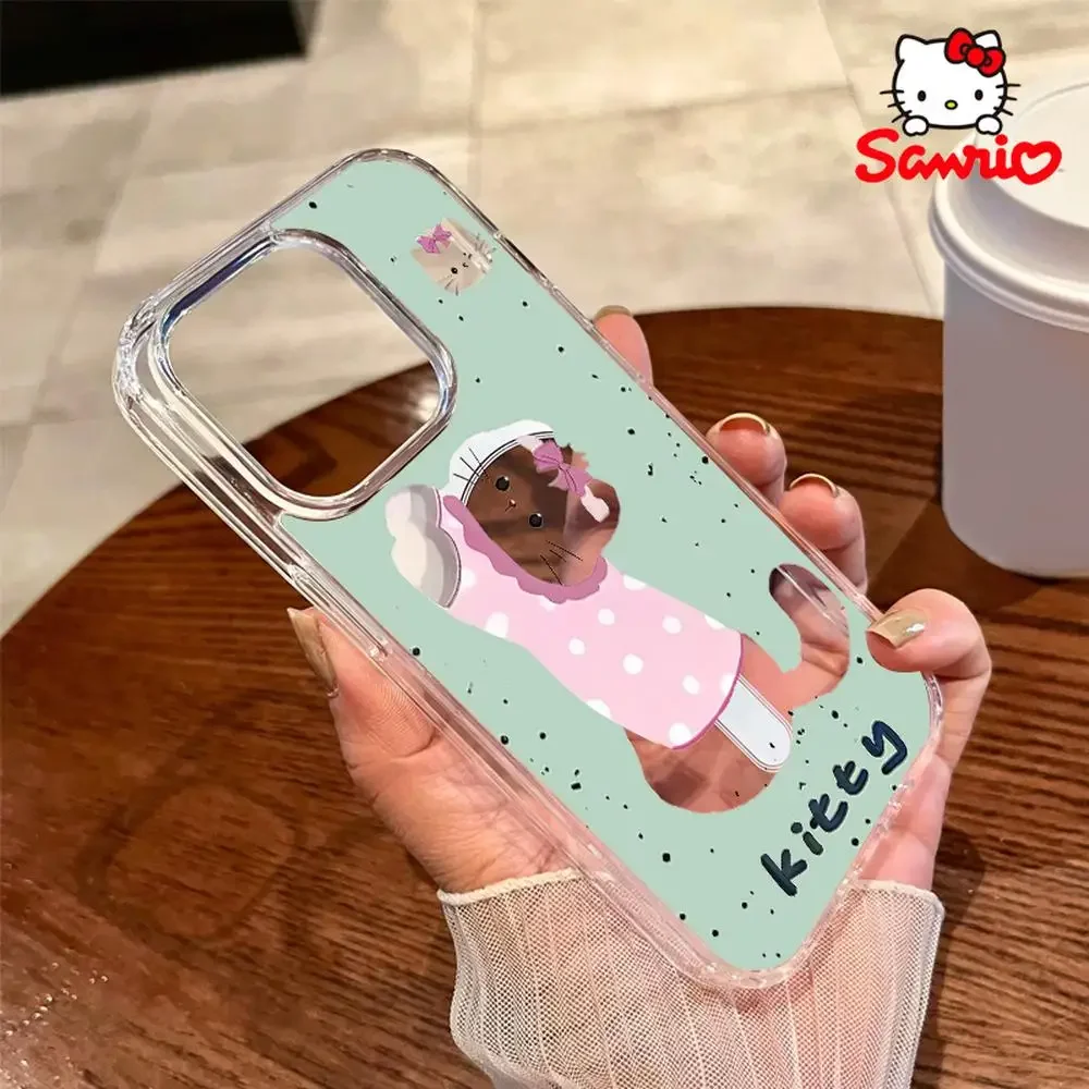 Sanrio Phone Shell Fall Prevention Iphone 16/15/14/13/12/11 Woman Phone Case Shell Sanrio Cartoon Accessory Brithday Gift