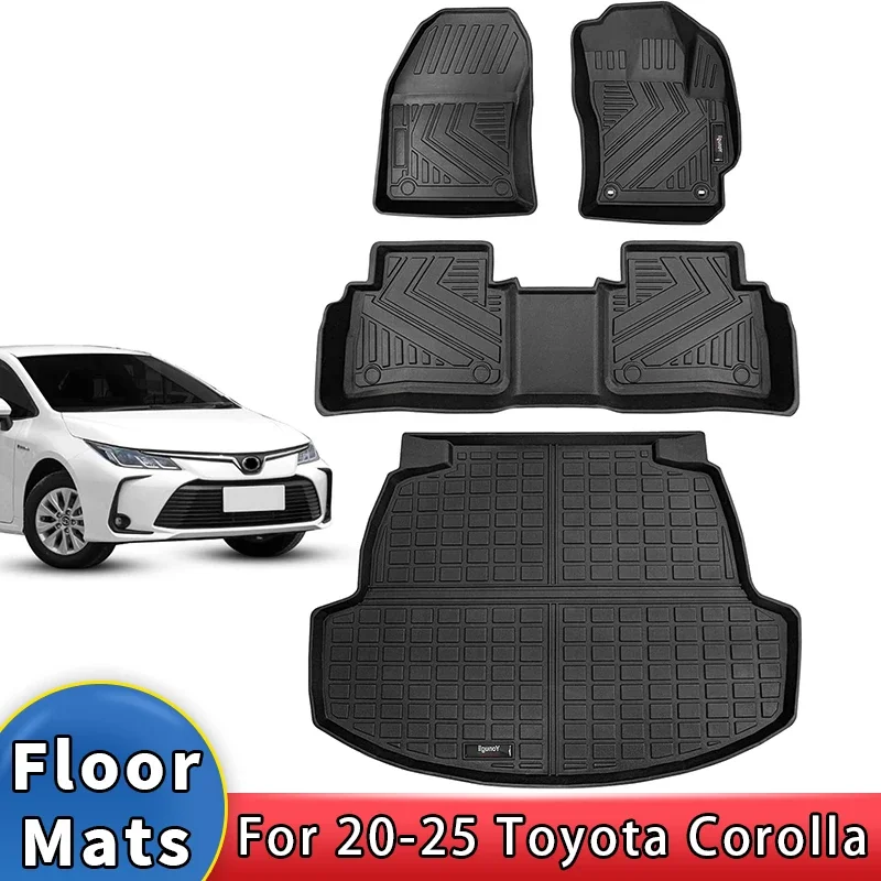 

Коврики из ТПЭ, грузовой вкладыш для Toyota Corolla Sedan 2020-2025, аксессуары, багажник, всепогодные защитные коврики