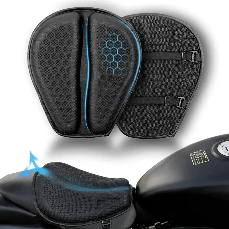 

Motorcycle Seat Cushion 3D Honeycomb Anti-slip Motorcycle Gel Seat Cushion Moto Pressure Relief Ride Seat Pad Moto Accessories