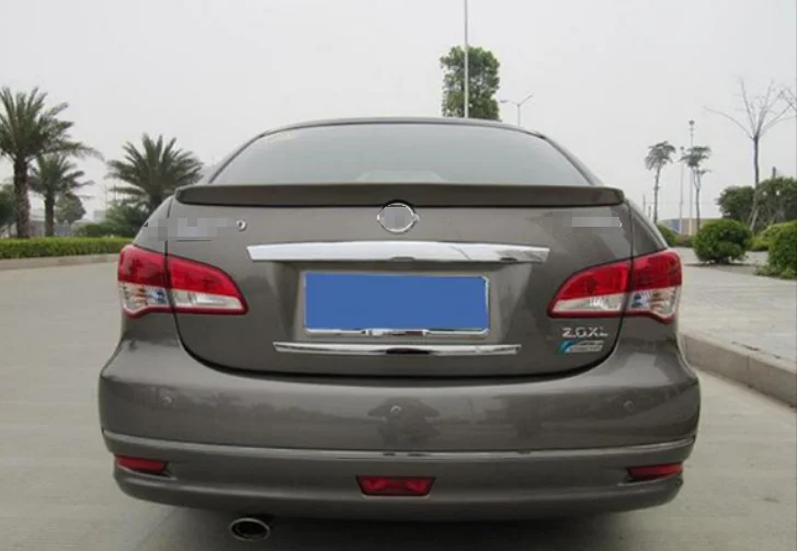 For 2007-2011 Nissan Sentra SYLPHY Spoiler BlueBird 2008 2009 2010 ABS Material Car Rear Wing Primer Color Trunk Rear Spoiler